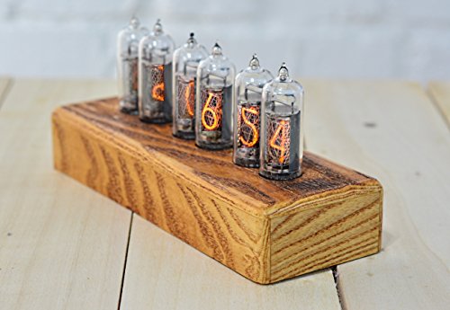 Nixie Tube Clock - Handcrafted Wooden Ash Enclosure - IN-14 NOS Nixie Tubes