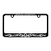 Harley-Davidson Willy G Skull & Flames, Black License Plate Frame Holder