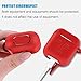 AirPods Case,KHTONE 12 in 1 Silicone AirPods Accessories Set Protective Cover, Compatible with Apple AirPods Charging Case,Watch Band Airpods Holder/Ear Hooks/Keychain//Carrying Box（Red）thumb 4