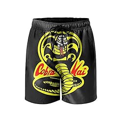 Black Cobra-Kai-Logo-Men Shorts Quick Dry Fashion