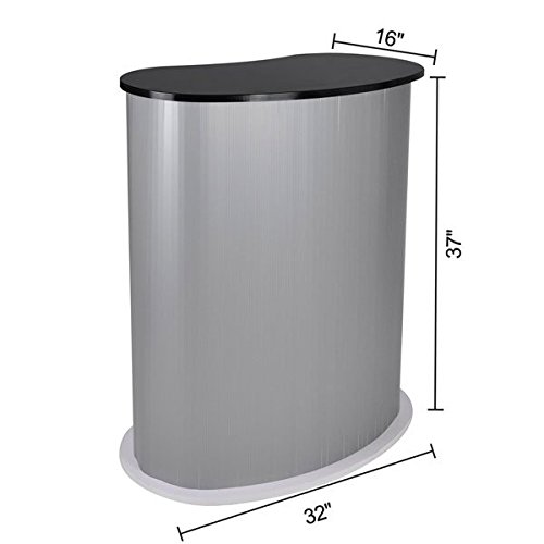 AMPERSAND SHOPS Portable Stage Podium Counter Stand (Black)