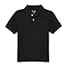 The Children's Place boys Short Sleeve Pique School Uniform Polo Shirt, Black, Medium US