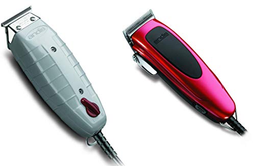 Andis Professional T-Outliner Beard/Hair Trimmer with T-Blade, Gray, GTO (04710) & Andis Professional Sonic Micro Chip Controlled Clipper
