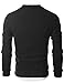 Ohoo Mens Slim Fit Light Weight V-Neck Pullover Sweater/DCP015-BLACK-XL