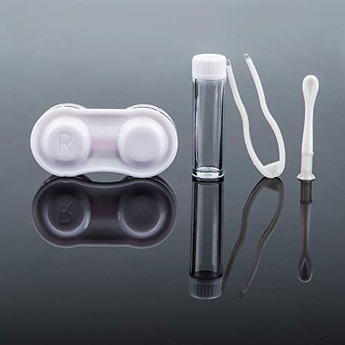 15 Pack Contact Lens Case,DanziX Travel Colorful Contact Holder Container No Leak Soak Storage Kit with 3 Pack Tweezer Tool,3 Pack Remover Plunger and 3 Pack Mini Bottle