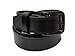 Ferrer New Men's Leather Metal free Belt: Carbon Fiber Buckle: Airport Friendly: Hypoallergenic TSA Belt (Black, 36