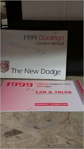 1999 Dodge Durango Owners Manual Amazon Com Books