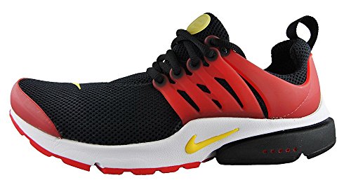 nike air presto essential mens running trainers 848187 sneakers shoes (US 8, black tour yellow university red 006)