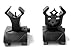 AAO Ar Tactical Flip up Front and Rear Iron Sights Set for Picatinny Rails
