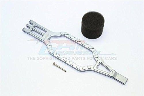 Traxxas TRX-4 Trail Defender Crawler Upgrade Parts Aluminum Battery Hold-Down - 3Pcs Set Gray Silver