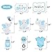Blue Elephant Centerpiece Sticks DIY Baby Boy It's A Boy Table Decorations Little Peanut Cutouts for Elephant Theme Baby Shower Birthday Party Supplies Set of 24