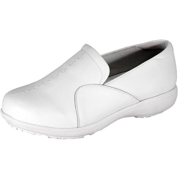 Genuine Grip 4705 Men\'s Size 9 W White Ultra Light Non-Slip Slip-On Leather Shoe Amazon.com: Genuine Grip 4705-11M Mens Slip-Resistant  main image 3