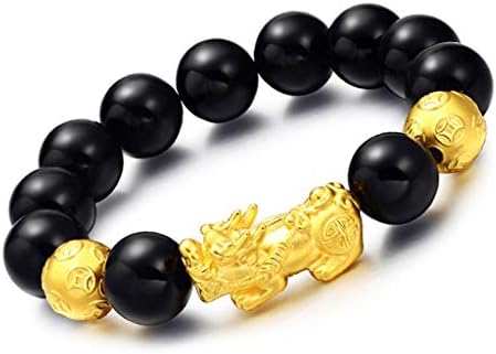 Lucky Gold PiXiu Holy Beast Bracelet Women's Gold 3D Hard Gold Transfer Pearl Gold-Plated Gold Bracelet Men's Bracelet Jewelry