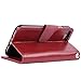 Arae Case for iPhone SE 2022 / iPhone SE 2020 / iPhone 8 / iPhone 7, Wallet Case with Card Holder PU Leather Flip Cover, Wine red