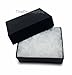 TheDisplayGuys - 100-Pack #11 Cotton Filled Cardboard Paper Jewelry Boxes Gift Case - Matte Black (2.1