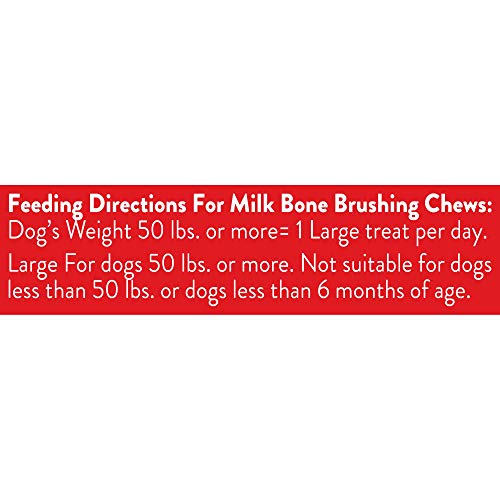 MilkBone Brushing Chews Daily Dental Dog Treats Original Large Treats