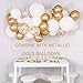 White and Gold Confetti Balloons 100pcs 12 inch Party Latex Balloons Birthday Helium Balloons