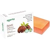 Agarta Natural Reishi Soap Bar – Gentle Cleansing for Refreshed, Smooth & Balanced-Looking Skin, Botanical Daily Care, Handmade Formula – 5.29 oz