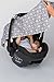Baby Car Seat Cover For Girls And Boys By Danha – Unisex Carseat Canopy – Gray Color With Arrow Pattern – Can Be Used As Nursing Cover, Blanket And Changing Pad