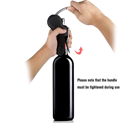 Samshow Wine Opener Set -5 in 1 Premium Wine Bottle Opener Kit - Manual Wine Opener Corkscrew Set - with Foil Cutter and Replacement Corkscrew Spiral - Wine Stoppers - Wine Pourer