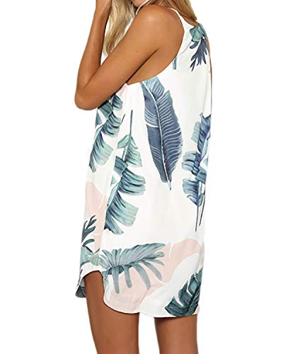 YOINS Strandkleider Damen Sommer Casual Sommerkleid Damen Kurz Strand Schulterfrei Elegant Kleider Ärmellos Minikleider – Bild 3