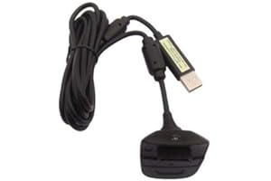 OSTENT 2 in 1 Wireless Controller Play and Charger USB Cable Compatible for Microsoft Xbox 360 Color Black