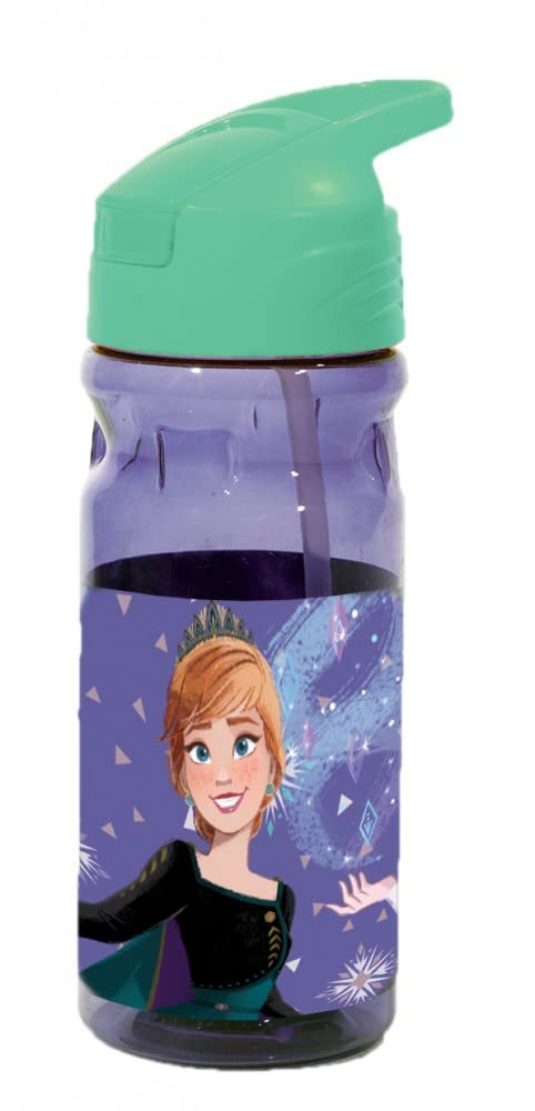 GIOVAS Frozen II Characters Pop Up Water Bottle Drink Bottle Flask School Lunch Kids Childrens 550ml