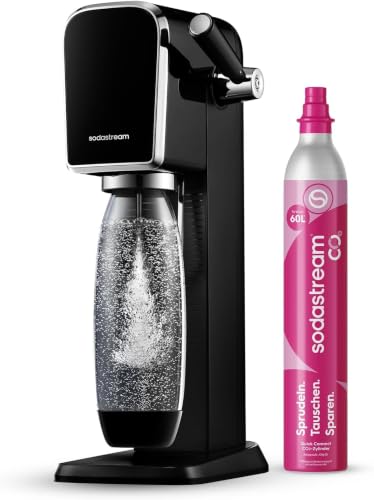 ART Machine à Soda | 1 Bouteille 1L + Cylindre 60L | Noire
