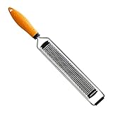 Deiss PRO Citrus Zester & Cheese Grater - Parmesan Cheese Lemon, Ginger, Garlic, Nutmeg, Chocolate, Vegetables, Fruits - Razor-Sharp Stainless Steel Blade Wide Dishwasher Safe