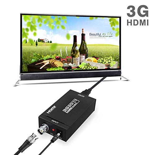 SDI to HDMI, ABLEWE SDI HD-SDI 3G-SDI to HDMI 720p/1080p Adapter Video Converter with Embedded Audio