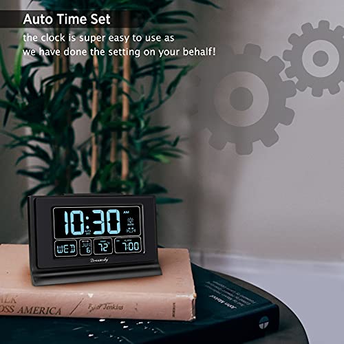 DreamSky Digital Alarm Clock with Backup Battery Auto Set Alarm Clock