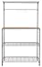 Finnhomy 14x36x61 4-Tiers Adjustable Kitchen Bakers Rack Kitchen Cart Microwave Stand with Chrome Shelves and Thicken Bamboo Cutting Board