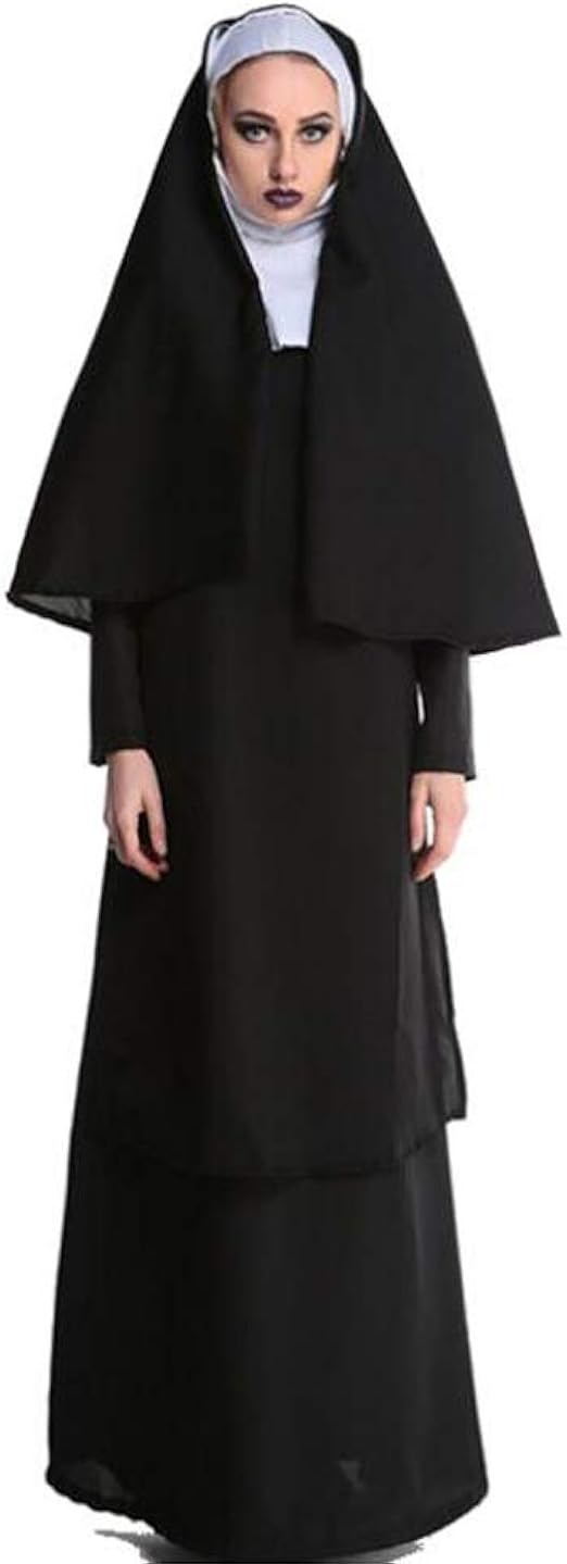 Black Halloween Nun Costume Exotic Costume Party Cosplay Stage Costume