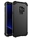XIQI Compatible with Samsung Galaxy S9 Case Three Layer Hybrid Heavy Duty Impact Defender Bumper Anti-Scratch Case Cover for Galaxy S9 (2018),Black