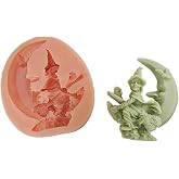 Moon Witch Candle Silicone Mold Handmade 3D Soy Wax Poly Resin Gypsum Plaster Clay Soap Mould Festival Gifts LAttractive Table Decor