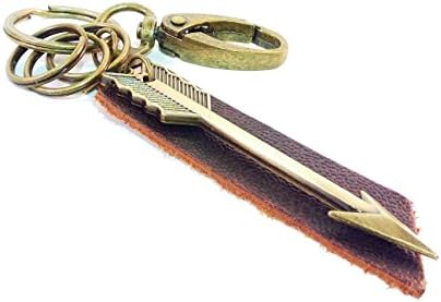 Key Chain Leather Business Arrow Pendant Men's Keychains Fashion Gift Detachable
