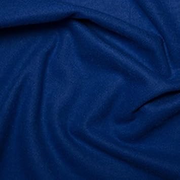 Discover Direct Royal Blau Gewebe der Uni 100% gebürsteter Baumwolle wynciette Flanell Biber 110 cms breit ca. – Meterware