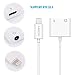 AAKULU 3.5 mm Audio and Charge Adapter for iPhone X / 8/8 Plus / 7/7 Plus Headphones Adapter, Headphone Audio Charge Splitter Charge and Music(Support iOS 11 or Above)