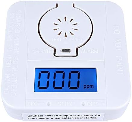 Carbon Monoxide Alarm, Monoxide Alarm LCD Portable Security Gas CO Monitor Battery Operated Audible Alarm High Sensitivity for Travel Home Bedroom And Kitchen