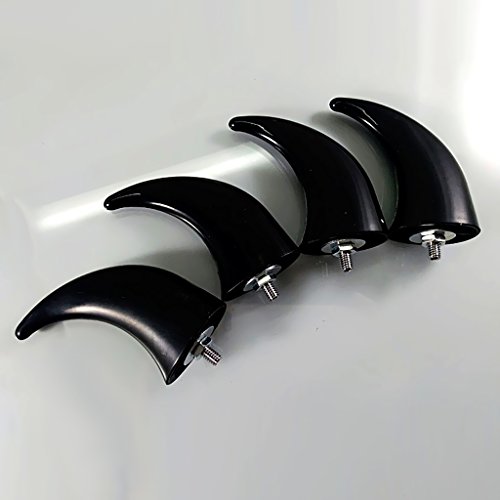 Baoblaze Universal Front Fender Horns Decoration for Chopper Touring Cafe Racer Custom - Black