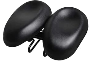 korvre New Noseless Bicycle Seat Comfortable Bicycle Seat for Men Women Ergonomic Soft Double Pad Saddle Cushion