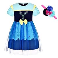 BanKids Pincess Anna Dress Up Costume for Toddler Girls with Tiara 3-4 Years (3T 4T)