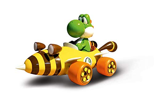 Carrera RC Mario Kart™ Bumble V - Yoshi Ferngesteuertes Auto | Flitzer 1:18 | Bis zu 9 km/h | Akkulaufzeit für 20 Min Fahrzeit | Frontscheinwerfer | Ab 6 Jahren | Inkl. wiederaufladbare Batterie