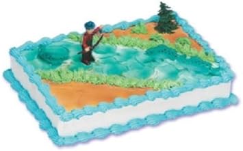Amazon Com Cakedrake Fisherman Fishing Tangled Pole Grooms Cake