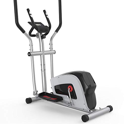 Home Elliptical Cross Machine Smooth Quiet Drive with LCD Monitor and Tension Control
