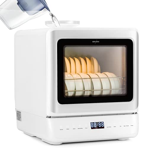 Kwasyo Portable Countertop Dishwasher with 7Liter Builtin Water Tank