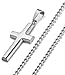Jstyle Jewelry Mens Womens Stainless Steel Cross Necklace Pendant 22 24 Inch Chain