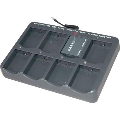 Eartec Multi-Port Charging Base with Adapter for 8x LX600LI Rechargeable Li-ion Batteries
