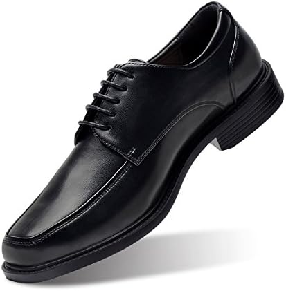 Men's Apron-toe Derby Dress Shoes Classic Lace Up Leather Oxfords Black 10
