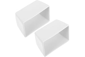 Ipetboom Ceramic Sugar Cube Holder and Tea Bag Holder Set, 2pcs White Porcelain Farmhouse Sugar Packet Bowls